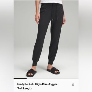 EUC Lululemon Ready to Rulu Full Length Joggers Color Black Size 8